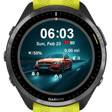 Luxury Car Garmin watch face preview