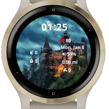 Luxury Castle Garmin watch face preview