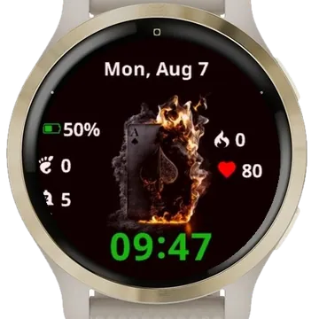 Magic Card Garmin watch face preview