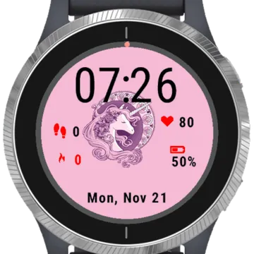 Magic Unicorn Garmin watch face preview