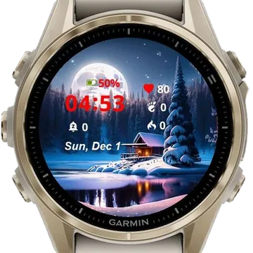 Magic Winter Garmin watch face preview