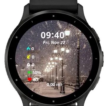Magical Christmas Decorations Garmin watch face preview