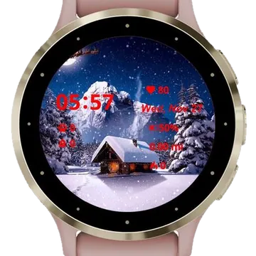 Magical Christmas Night Garmin watch face preview