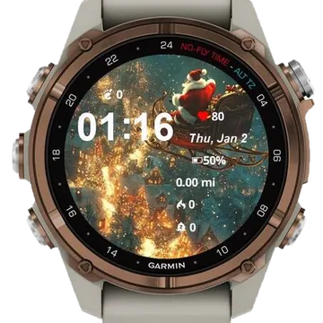 Magical Christmas View Garmin watch face preview