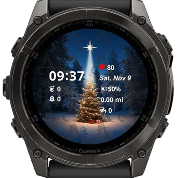 Magical Winter Night Garmin watch face preview