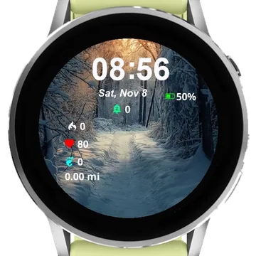Magical Winter Sunrise Garmin watch face preview
