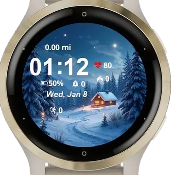 Magical Winter Wonderland Garmin watch face preview