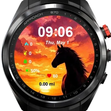 Majestic Dusk Ride Garmin watch face preview