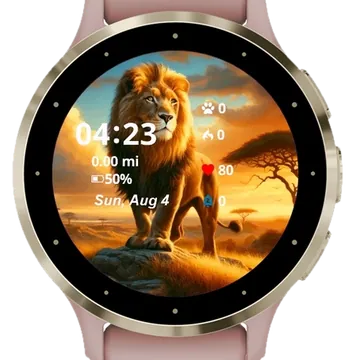Majestic lion the king Garmin watch face preview