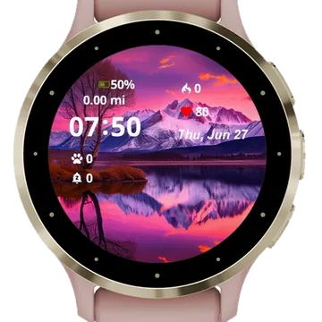 Majestic Mountain Garmin watch face preview