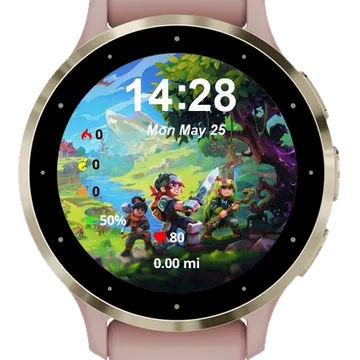 Man and Woman Garmin watch face preview