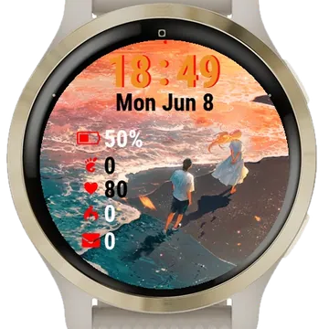Man Standing Edge Body Garmin watch face preview