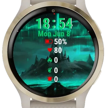 Man Standing Mountain Garmin watch face preview