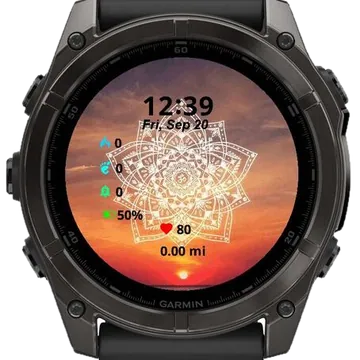 Mandala Nature Garmin watch face preview