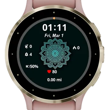Mandala Wallpaper Garmin watch face preview