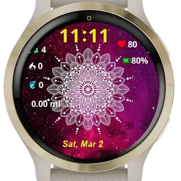 Mandalas Garmin watch face preview