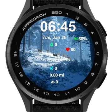 Many Deers Woods Garmin watch face preview