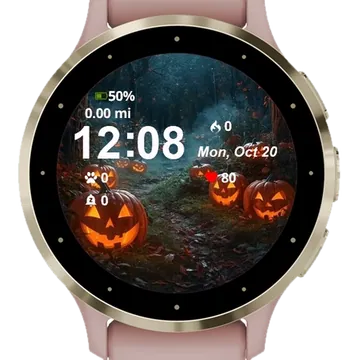 Many Pumpkins Garmin watch face preview