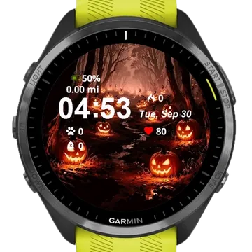 Many Pumpkins Garmin watch face preview