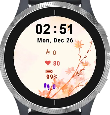 Maple Leaves Garmin watch face preview
