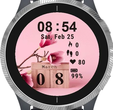 March Garmin watch face preview