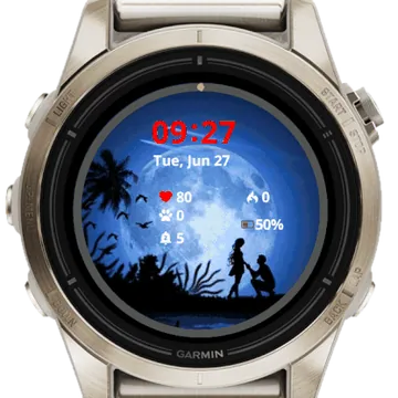 Marriage Moon Garmin watch face preview