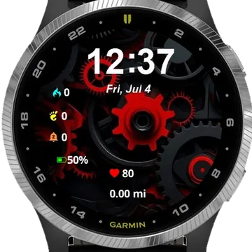 Mechanical Pulse Garmin watch face preview