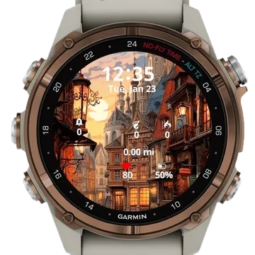 Medieval house concept Garmin watch face preview