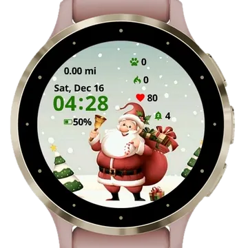 Meet Your Santa Garmin watch face preview