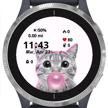 Mel Cat wallpaper Garmin watch face preview