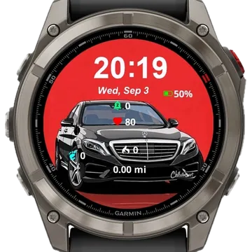Mercedes Garmin watch face preview