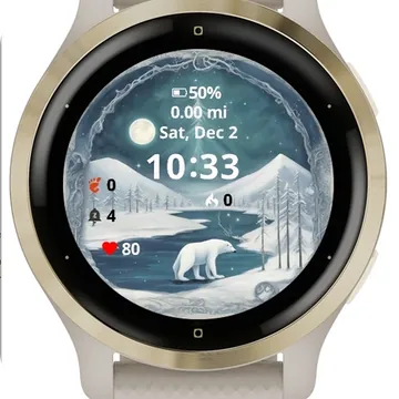 Merry Arctic Echoes Garmin watch face preview