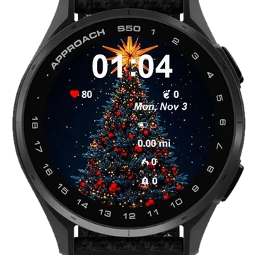 Merry Christmas Garmin watch face preview