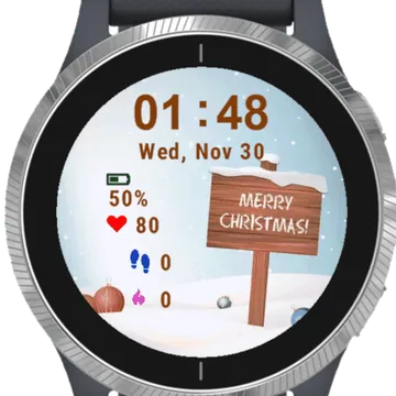 Merry Christmas Garmin watch face preview