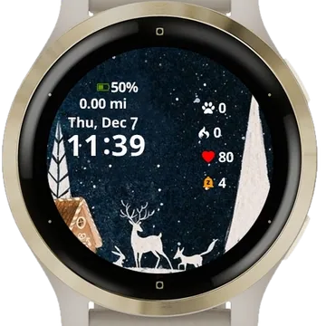 Merry Christmas Garmin watch face preview