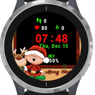 Merry Christmas Garmin watch face preview