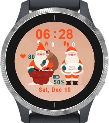 Merry Christmas 23 Garmin watch face preview