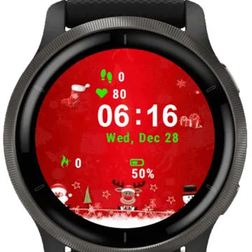 Merry Christmas Friends Garmin watch face preview