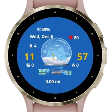 Merry Christmas Gift Garmin watch face preview