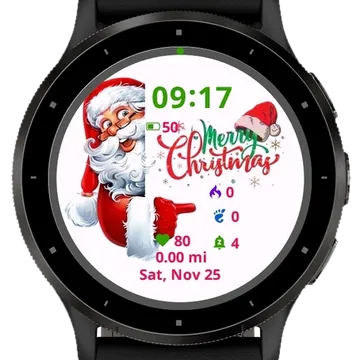 Merry Christmas Santa Garmin watch face preview