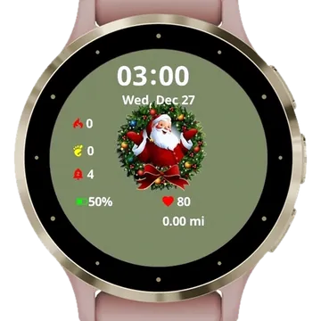 Merry Christmas Santa Garmin watch face preview
