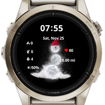 Merry Christmas Snowman Garmin watch face preview