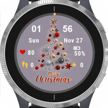 Merry Christmas Tree Garmin watch face preview