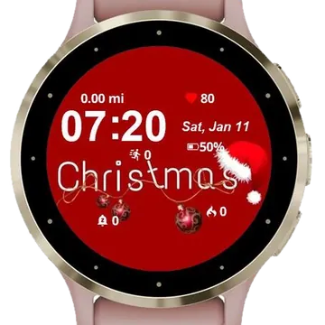 Merry Christmas Winter Garmin watch face preview