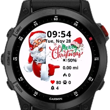 Merry Christmas Wishes Garmin watch face preview