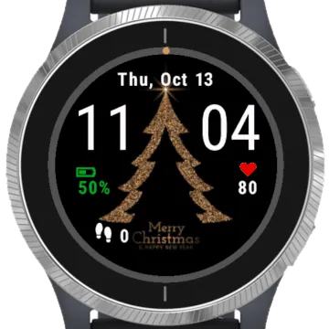 Merry Christmas Garmin watch face preview