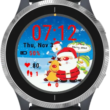 Merry Xmas Santa Garmin watch face preview