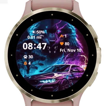 Metal Poster Garmin watch face preview