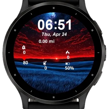 Midnight Ember Garmin watch face preview