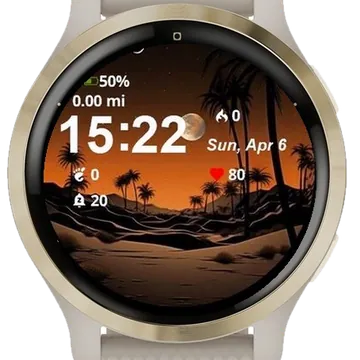 Midnight Oasis Garmin watch face preview